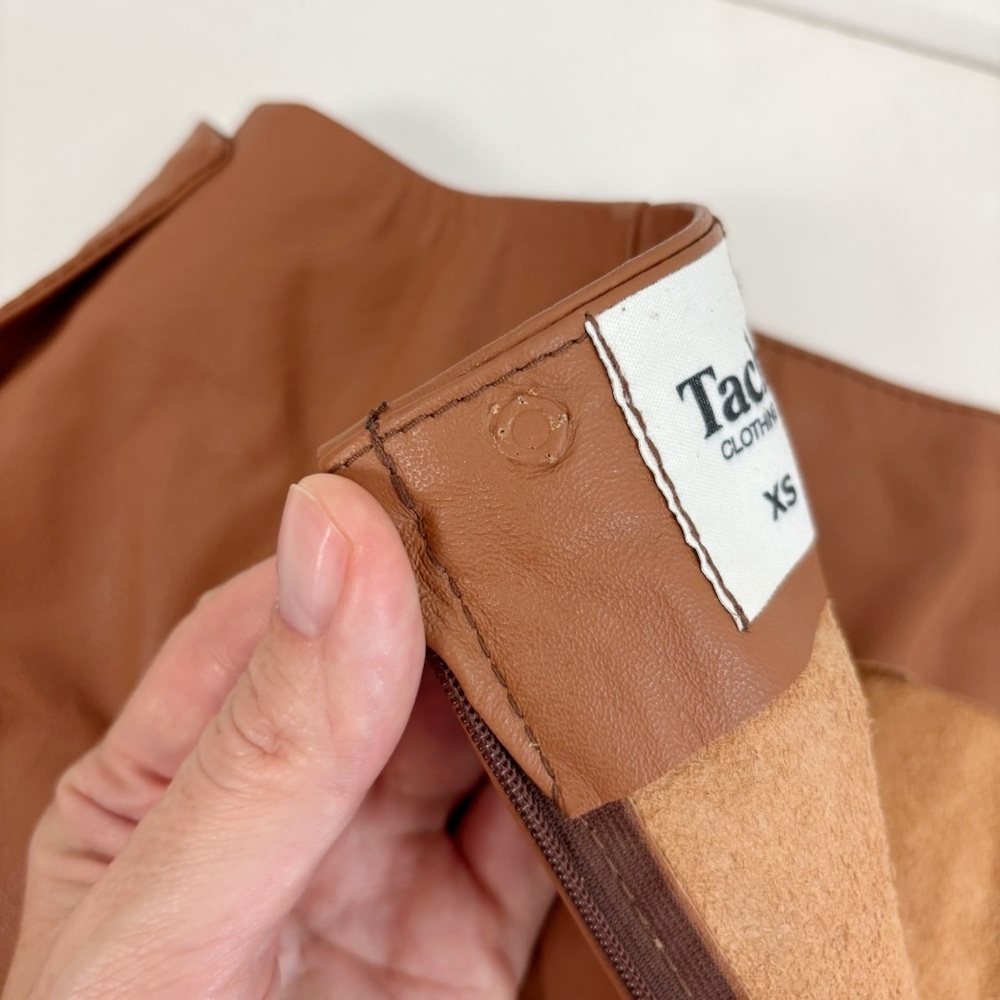 Tach Clothing Soleil Leather Skirt in Brown Size XS - Picture 7 of 10